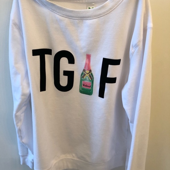 Crew Neck TGIF Sweater - Picture 1 of 4